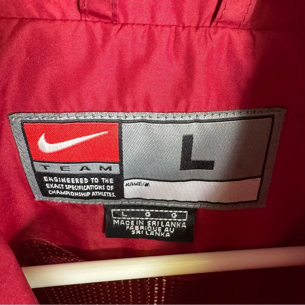 Nike Alabama Crimson Tide Clima-Fit Jacket L Red‎ Full Zip Windbreaker NCAA